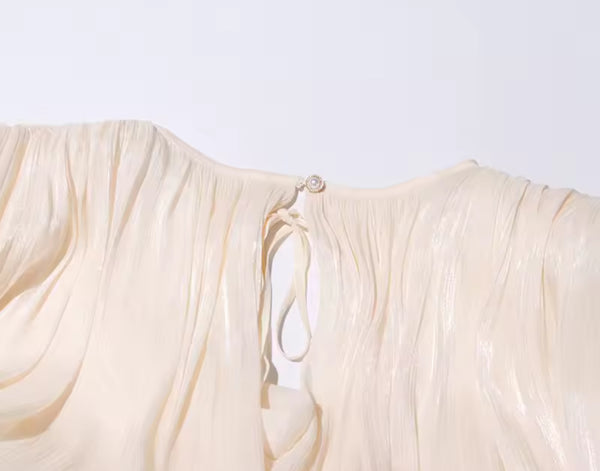 Sarai Ruffle Mini Dress – Ivory Cloud