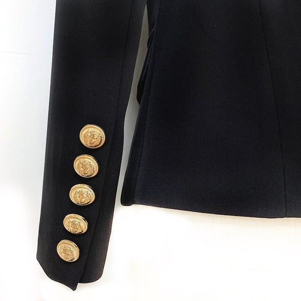 Olivier Black Blazer with Gold Buttons