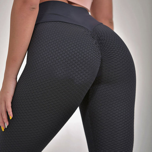3D Mesh Knit Yoga Pants with High Waist and Push Up Butt Gym Leggings
