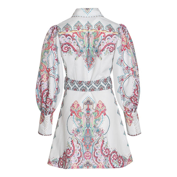 Paisley Print Shirt Dress