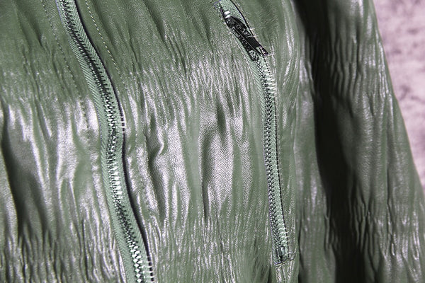 Vegan Leather Cropped Jacket