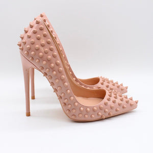 Lady Nude Spike Pointed Toe High Heels