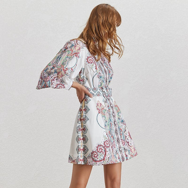 Paisley Print Shirt Dress