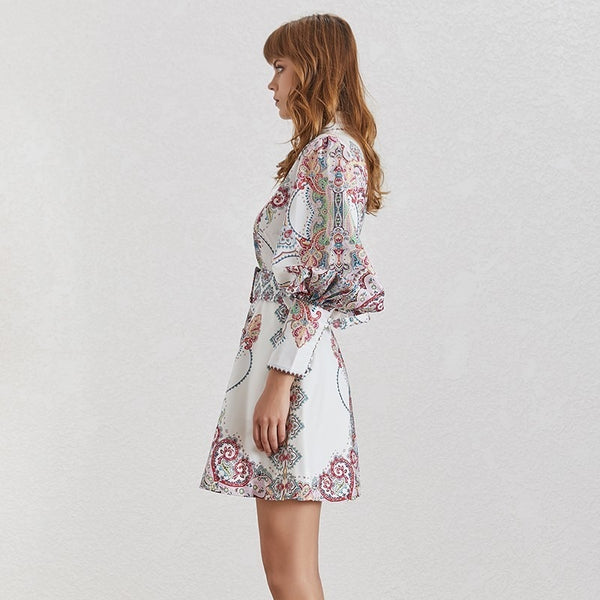 Paisley Print Shirt Dress