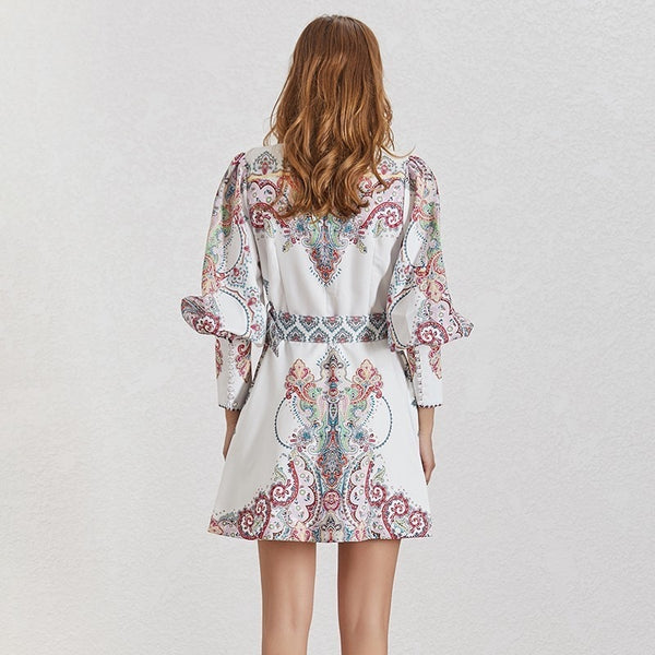 Paisley Print Shirt Dress